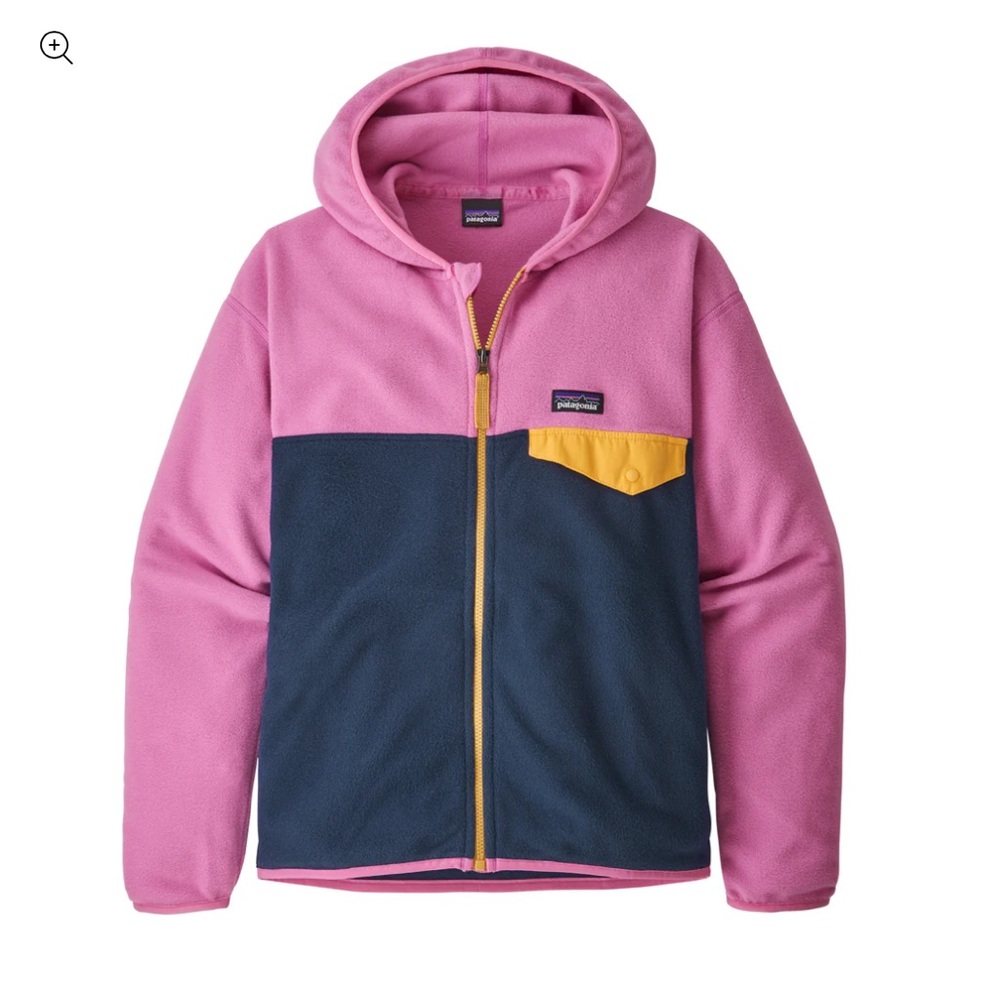 Girls size XL 14' Micro D® Snap-T® Jacket Patagonia purple and navy